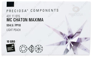 PRECIOSA Chaton MAXIMA ss4.5/pp10 lt.peach DF factory pack