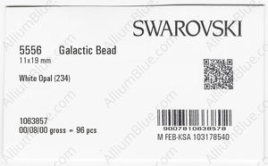 SWAROVSKI 5556 11X19MM WHITE OPAL factory pack