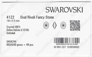 SWAROVSKI 4122 18X13.5MM CRYSTAL OCHRE_D factory pack