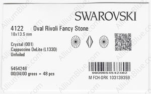 SWAROVSKI 4122 18X13.5MM CRYSTAL CAPPUCCI_D factory pack