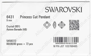 SWAROVSKI 6431 9MM CRYSTAL AB factory pack