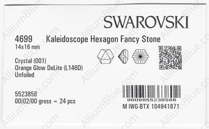 SWAROVSKI 4699 14X16MM CRYSTAL ORAGLOW_D factory pack