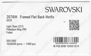 SWAROVSKI 2078/H SS 20 LIGHT SIAM A HF PR factory pack